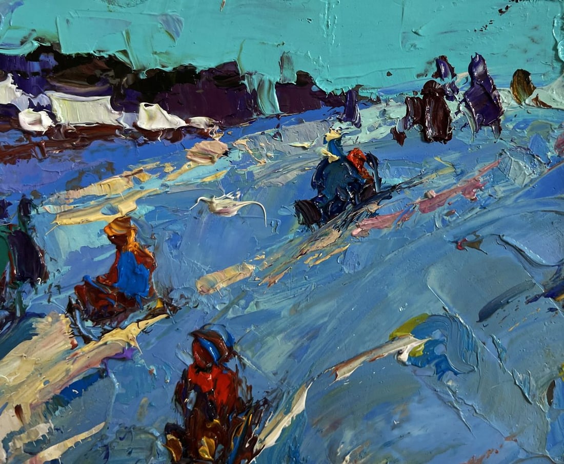 Oil painting Until the winter twilight Oksana Kalenyuk - 4