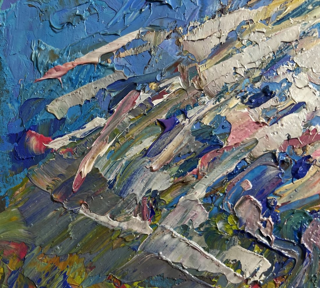 Oil painting Until the winter twilight Oksana Kalenyuk - 6