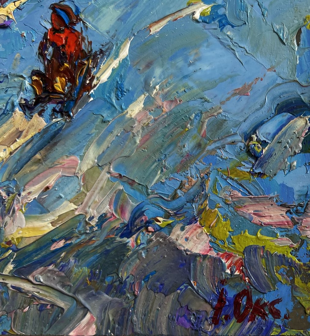 Oil painting Until the winter twilight Oksana Kalenyuk - 7