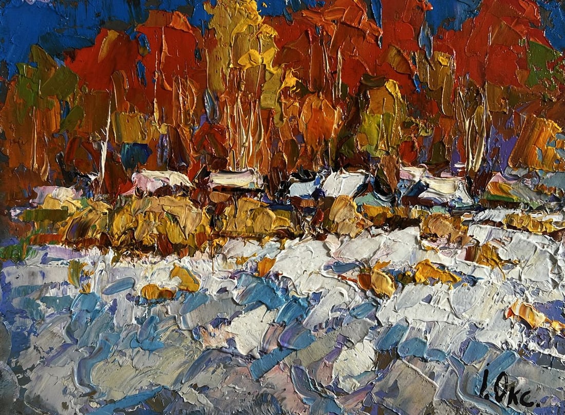 Oil painting Sunny winter day Oksana Kalenyuk - 3