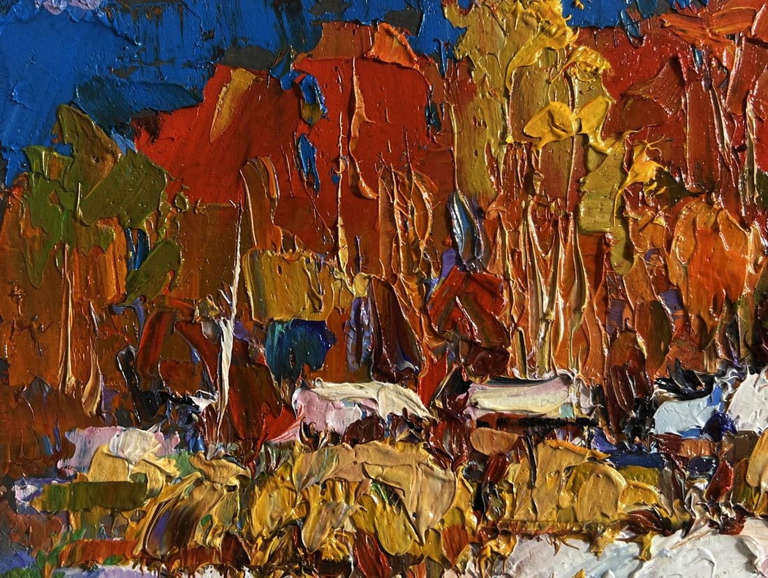 Oil painting Sunny winter day Oksana Kalenyuk - 6
