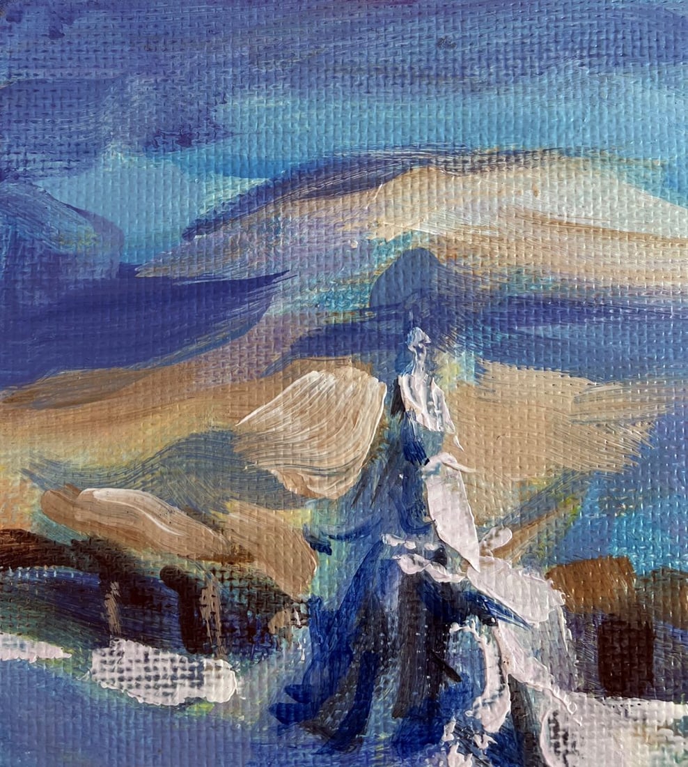 Acrylic painting Snowy forest Mykhailo Patskan - 6