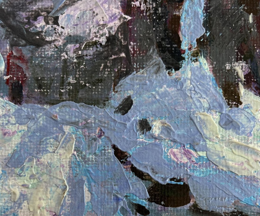 Acrylic painting Winter fairy tale in the forest Mykhailo Patskan - 7