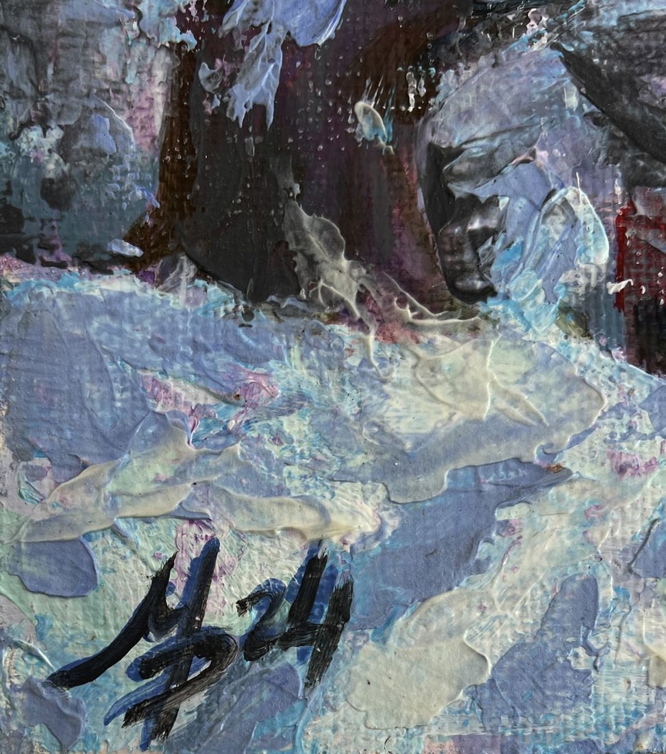 Acrylic painting Winter fairy tale in the forest Mykhailo Patskan - 9