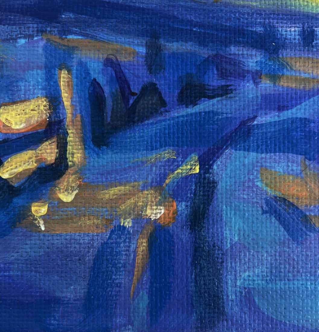 Acrylic painting Morning winter sun Mykhailo Patskan - 8