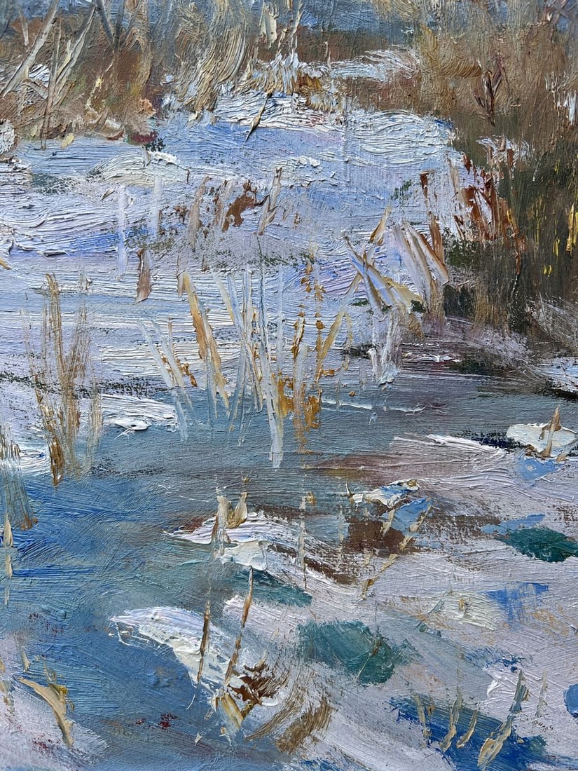 Oil painting In winter V. Mishurovsky - 5