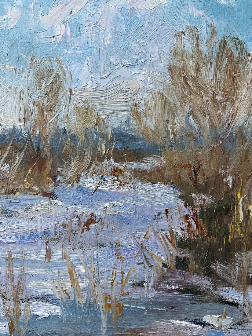 Oil painting In winter V. Mishurovsky - 6