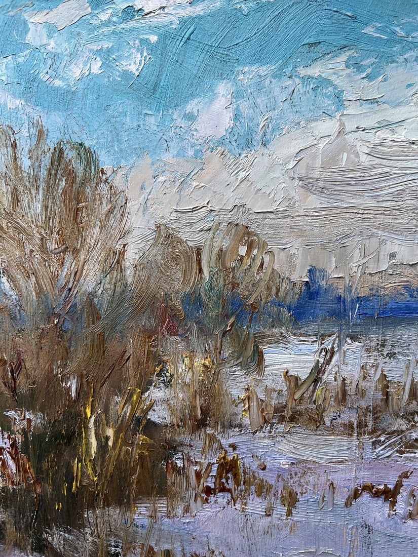 Oil painting In winter V. Mishurovsky - 7