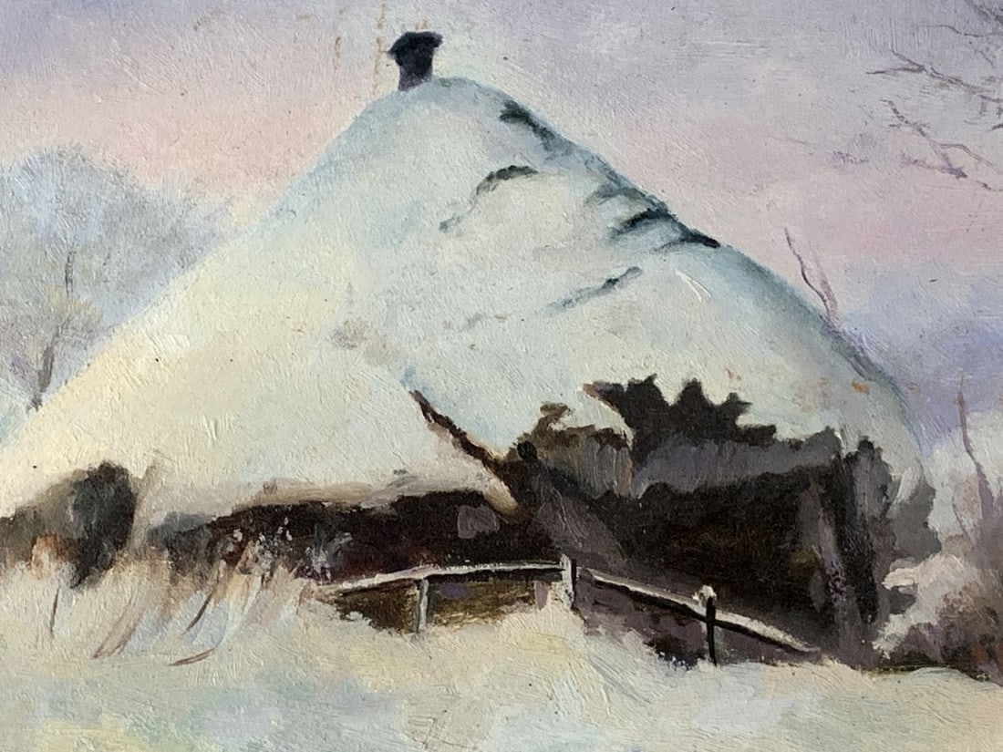 Oil painting Winter evening Anatoly Tereshchenko - 5