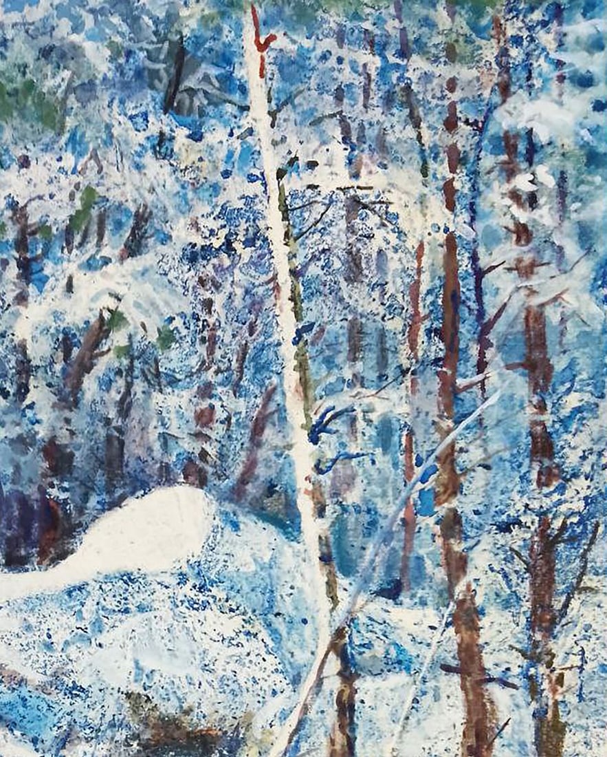 Oil painting In the snowy forest Vitaly Duhnevich - 3
