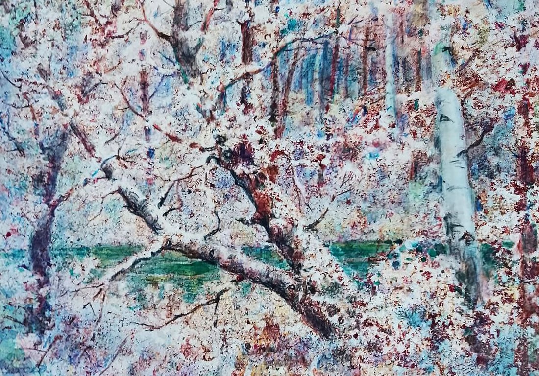 Oil painting After the winter snowstorm Vitaly Duhnevich: Title: Oil painting After the winter snowstorm Vitaly Duhnevich Description: NoDuhn 52"After the Winter Snowstorm" by Vitaly Duhnevich captures the quiet aftermath of nature's fierce dance with snow