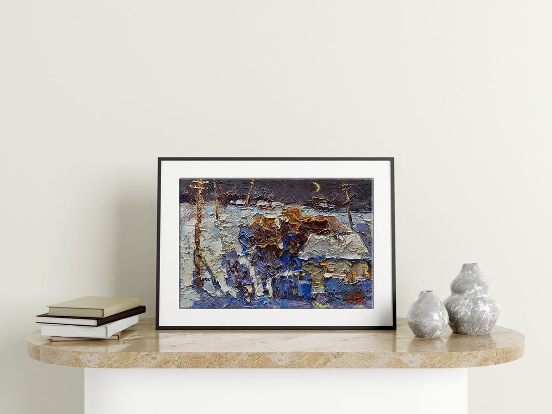 Oil painting Moonlit night Oksana Kalenyuk - 2