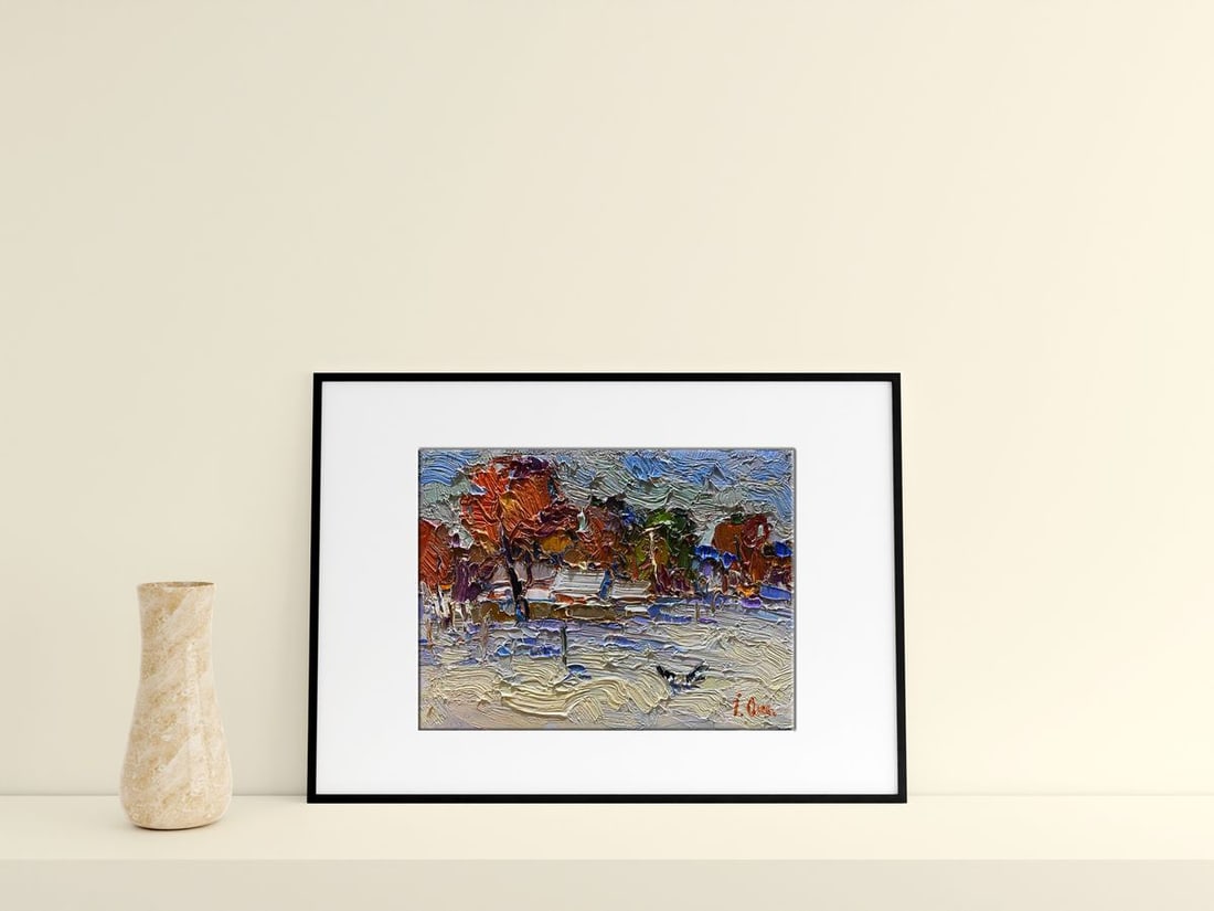 Oil painting Winter day Oksana Kalenyuk - 2