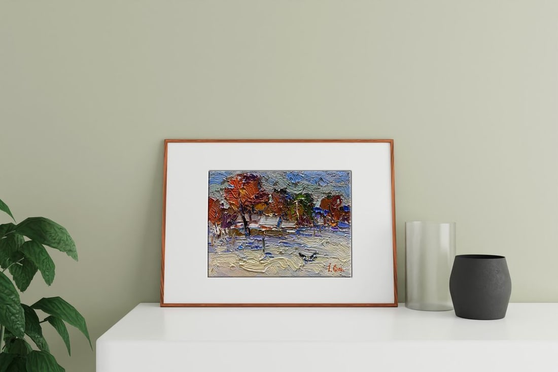 Oil painting Winter day Oksana Kalenyuk - 3
