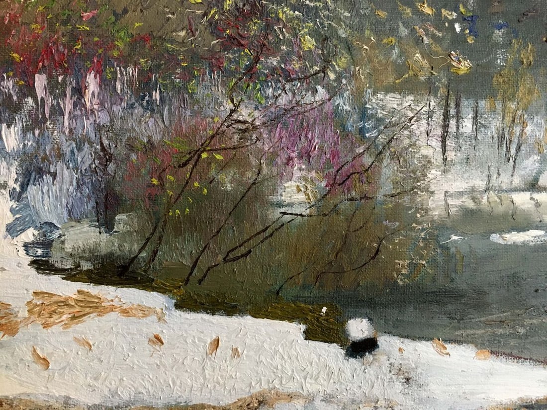 Oil painting Winter landscape Zaretsky Victor Ivanovich - 3
