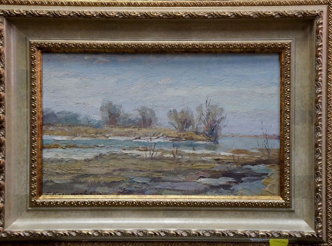 Oil painting Spring is coming Kurnakov Georgy Vasilievich: Title: Oil painting Spring is coming Kurnakov Georgy Vasilievich Description: NoVerns 100 *** ABOUT THIS PAINTING *** * TITLE: "Spring is coming" * ARTISTS: Kurnakov Georgy Vasilievich * SIZE: 21x33
