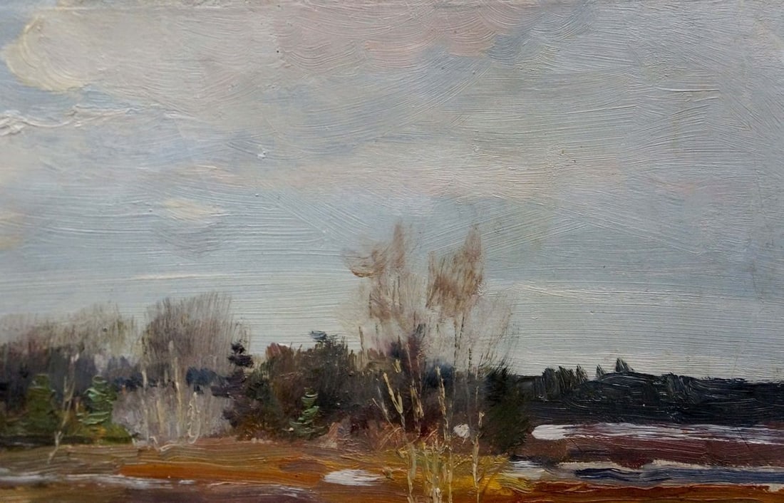 Oil painting Winter landscape Chernyshevsky Petr Akimovich - 4