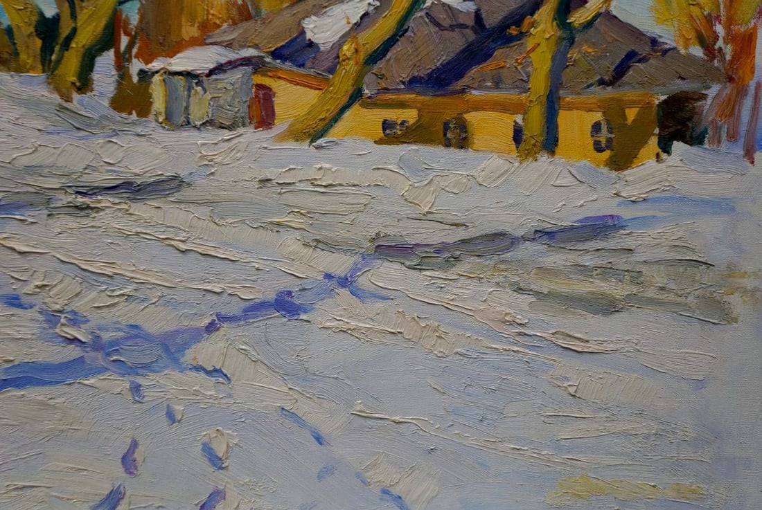 Oil painting Winter landscape Sulimenko Petr Stepanovich - 5