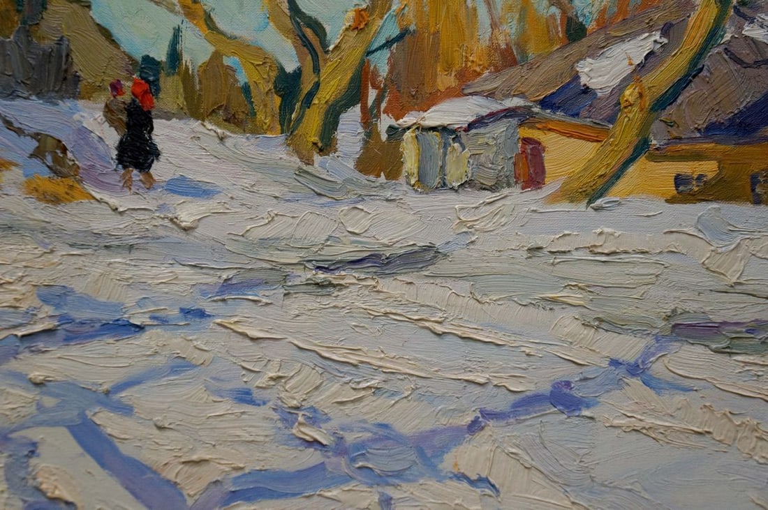 Oil painting Winter landscape Sulimenko Petr Stepanovich - 6