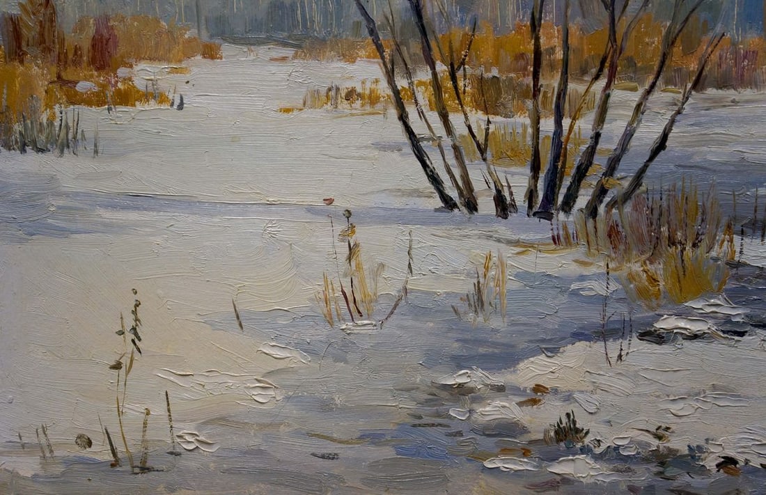 Oil painting Winter landscape Gaiduk Zinaida Kirillovna - 2