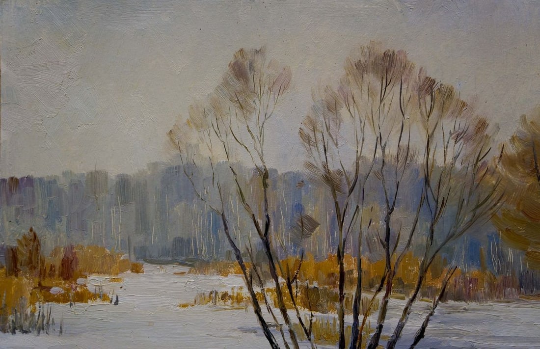 Oil painting Winter landscape Gaiduk Zinaida Kirillovna - 3
