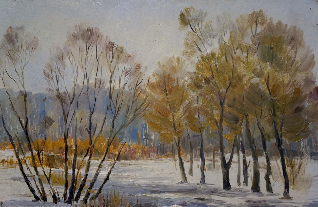 Oil painting Winter landscape Gaiduk Zinaida Kirillovna - 4