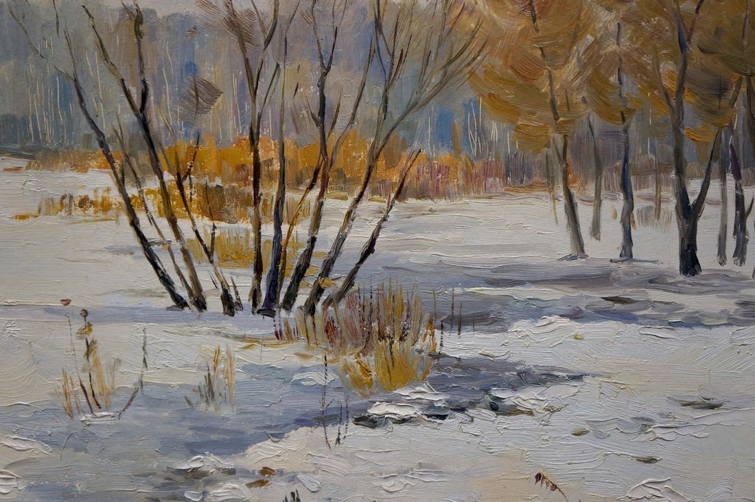 Oil painting Winter landscape Gaiduk Zinaida Kirillovna - 6