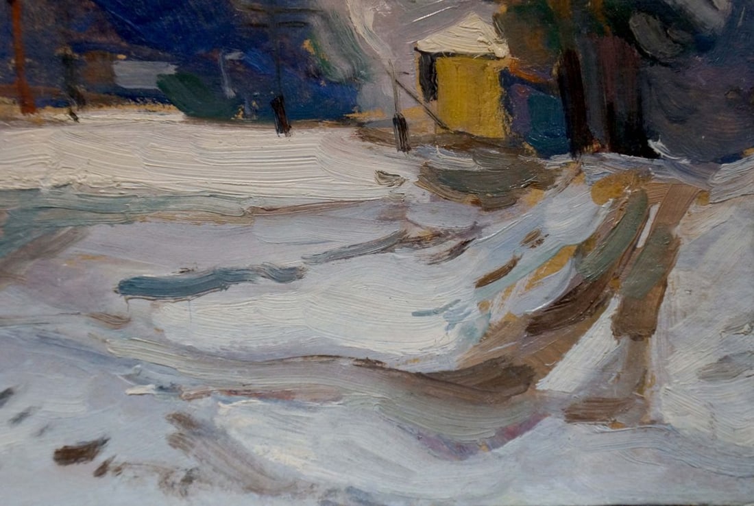 Oil painting Winter landscape Buryachok Nikolay Ivanovich - 5