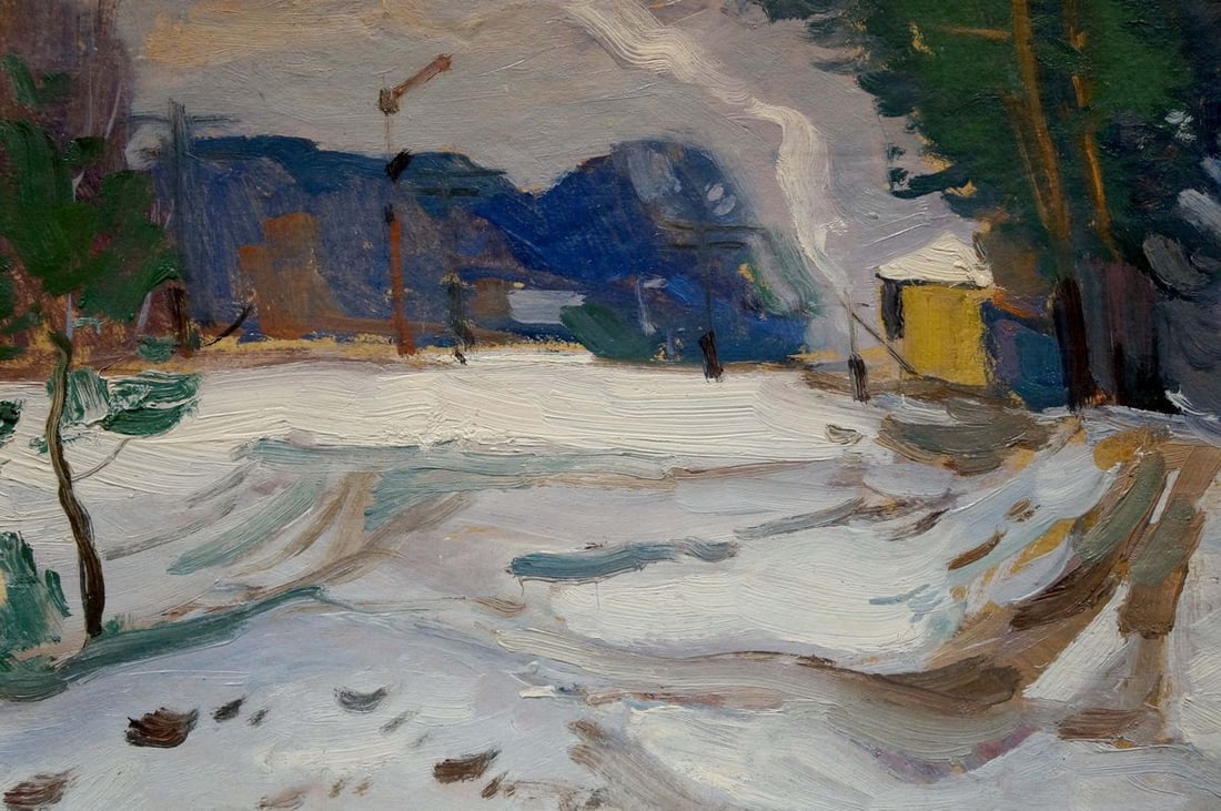 Oil painting Winter landscape Buryachok Nikolay Ivanovich - 6