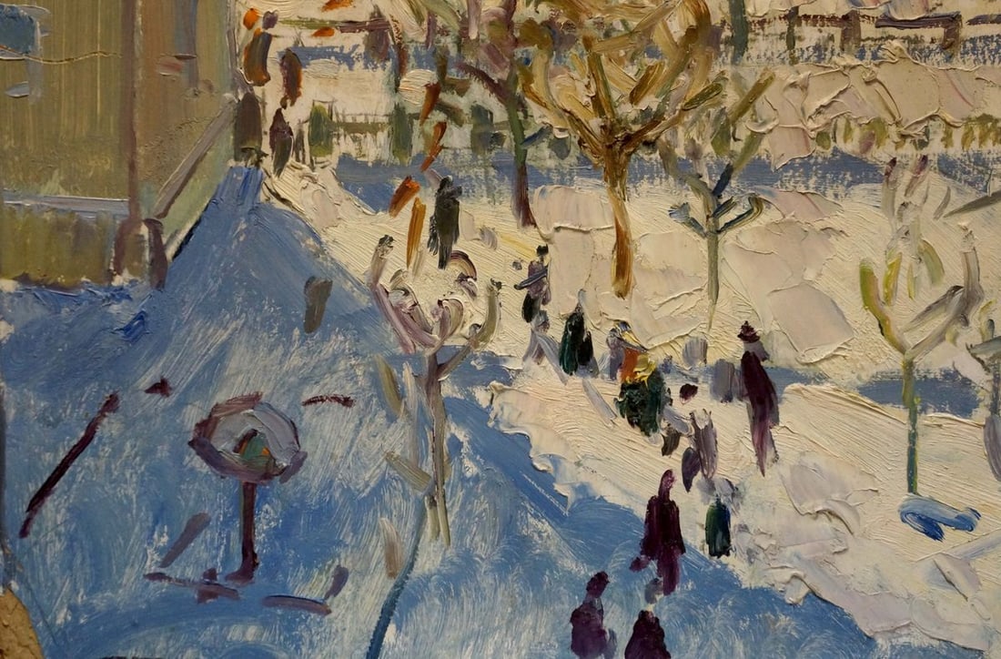 Oil painting City life - 2