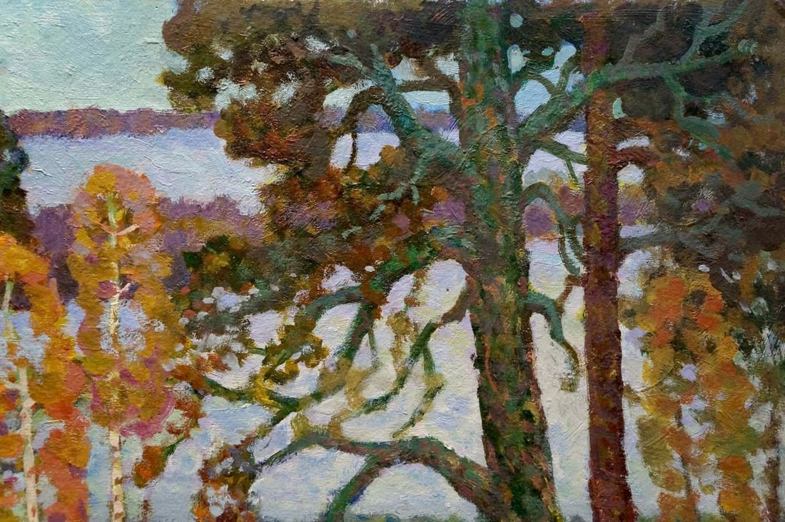 Oil painting Birches by the river Ruban Grigory Savelievich - 4