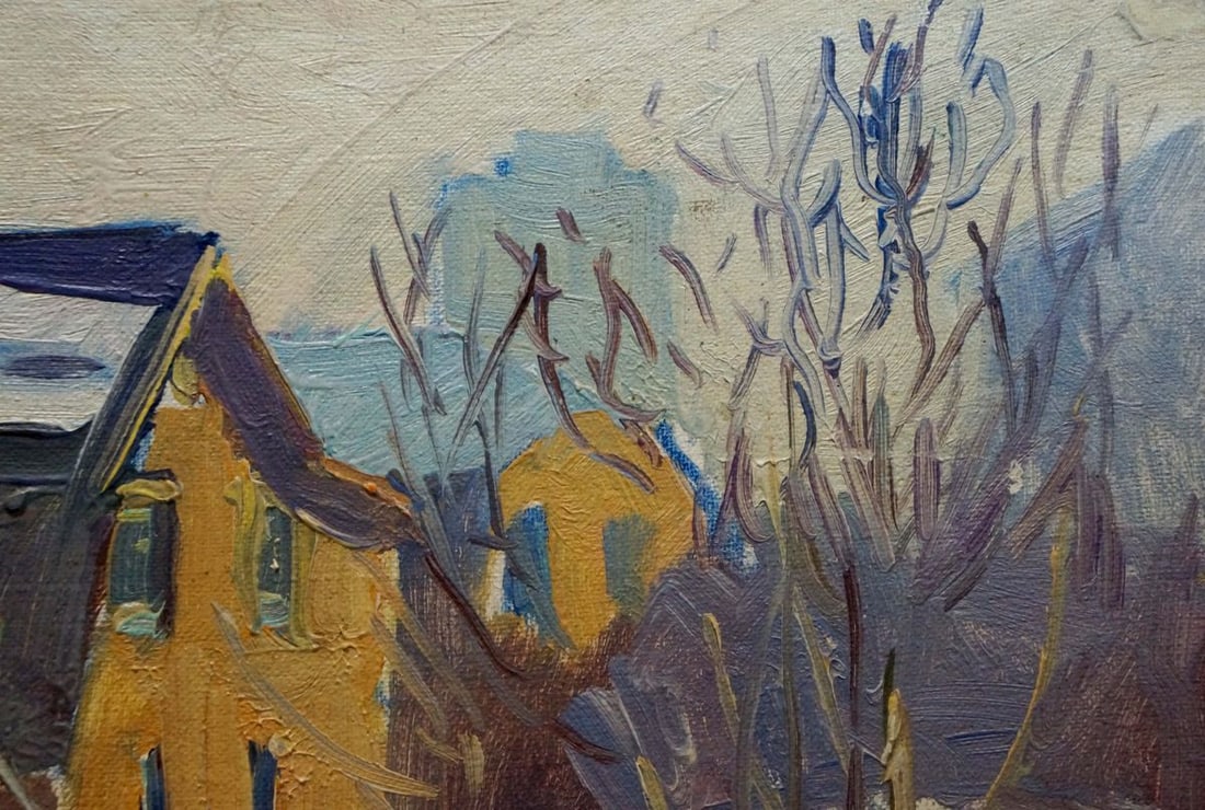 Oil painting Winter landscape Gantman Moisey Faibovich - 4