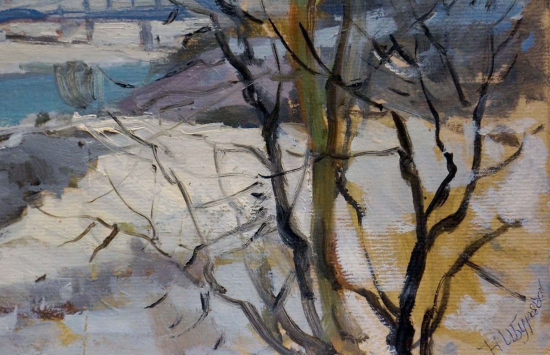 Oil painting Winter landscape Buryachok Nikolay Ivanovich - 5