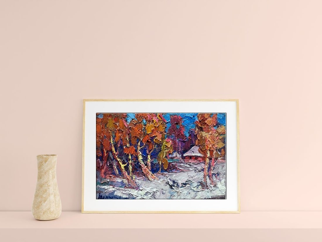 Oil painting Unexpected snow Kalenyuk Oksana - 3