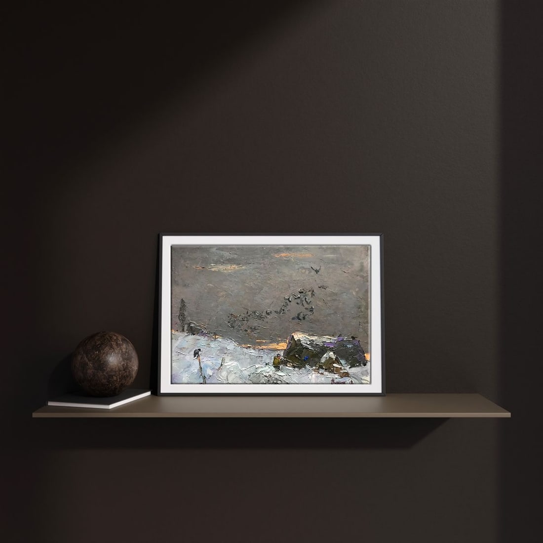 Oil painting Winter twilight Kalenyuk Alex - 2