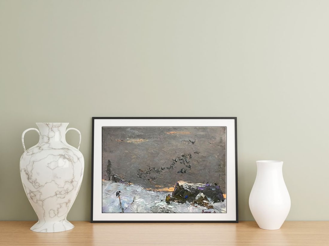 Oil painting Winter twilight Kalenyuk Alex - 3