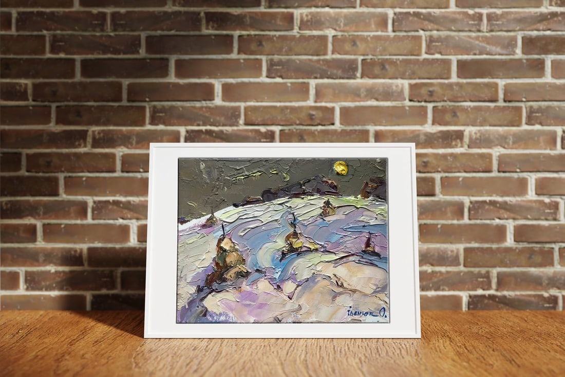 Oil painting It snowed Kalenyuk Alex - 2
