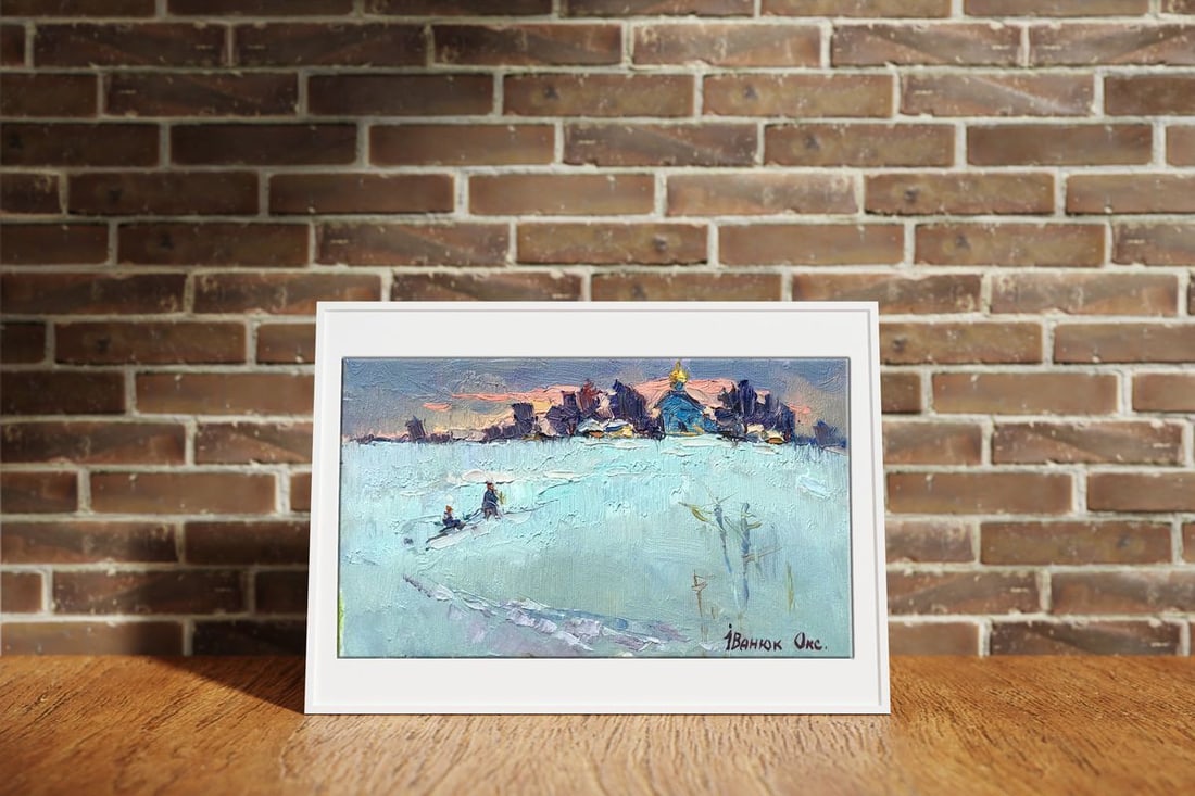 Oil painting Freezing day Kalenyuk Oksana - 2