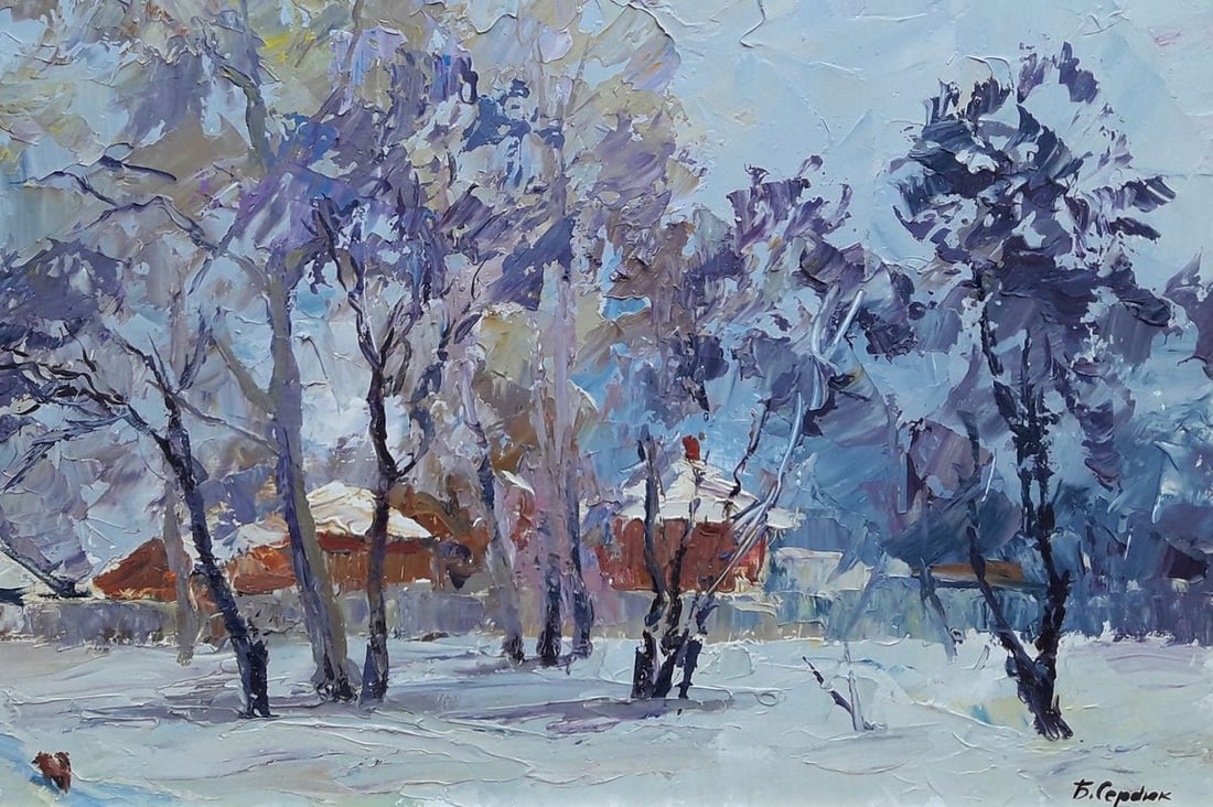 Oil painting Winter day Serdyuk Boris Petrovich - 2
