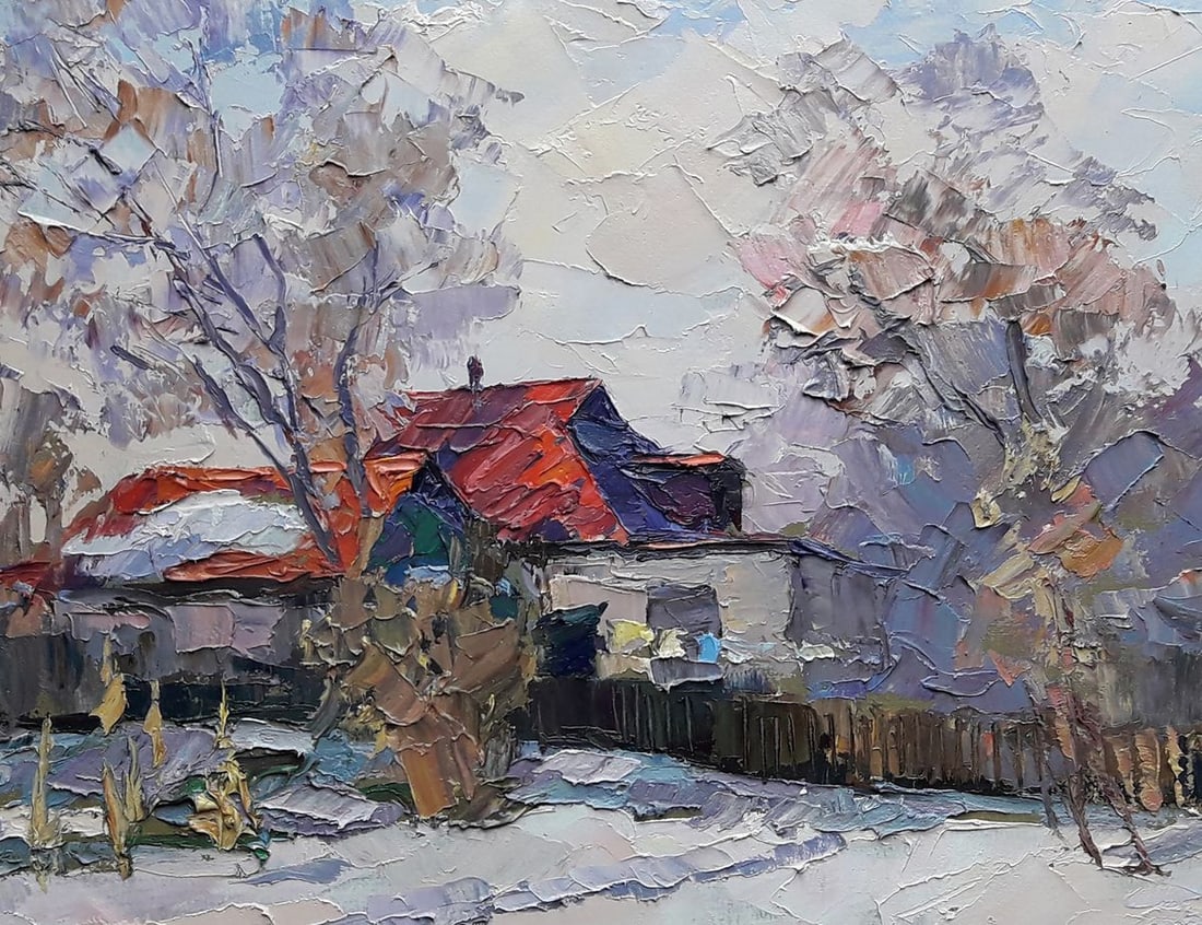 Oil painting House with a red roof Serdyuk Boris Petrovich - 3