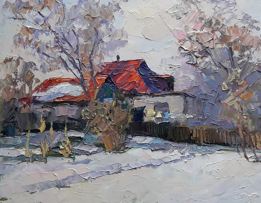 Oil painting House with a red roof Serdyuk Boris Petrovich - 4