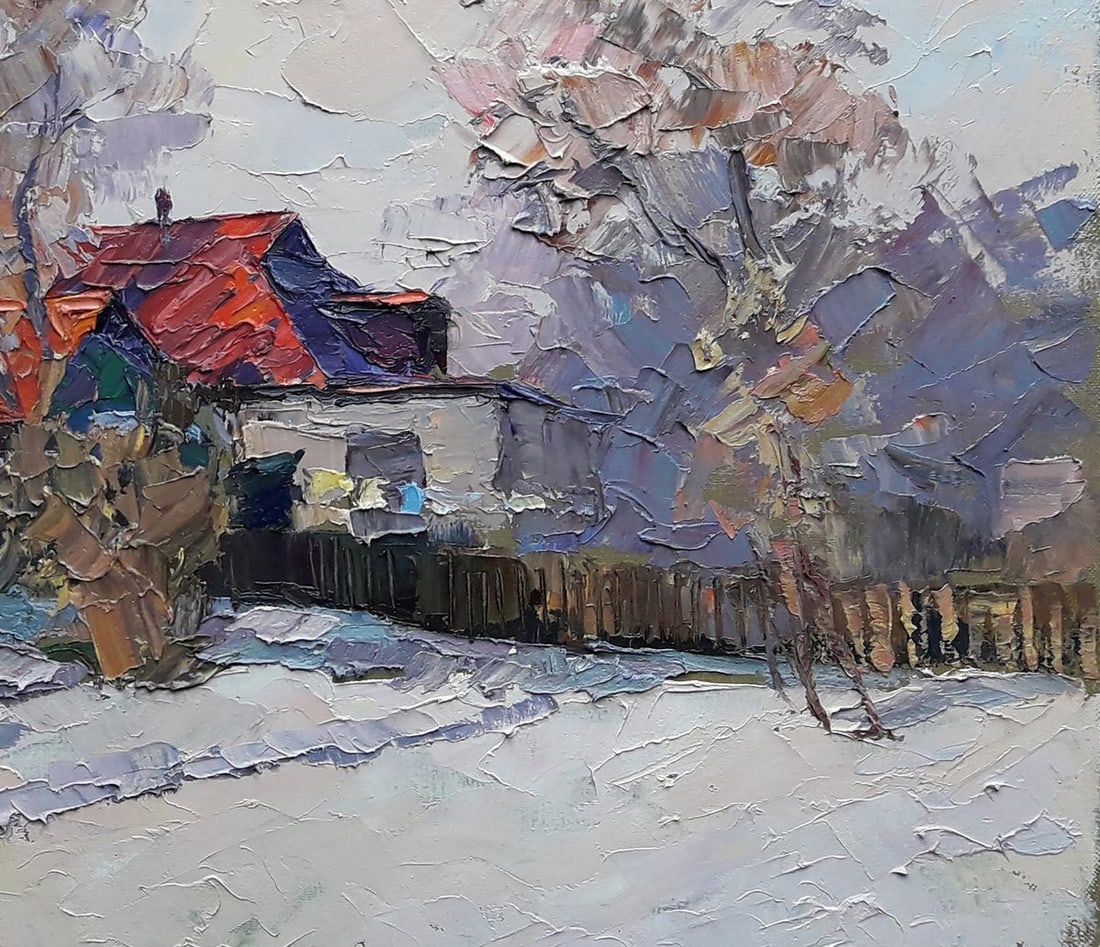 Oil painting House with a red roof Serdyuk Boris Petrovich - 5