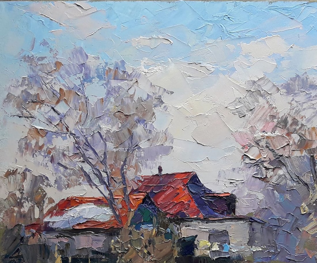 Oil painting House with a red roof Serdyuk Boris Petrovich - 6