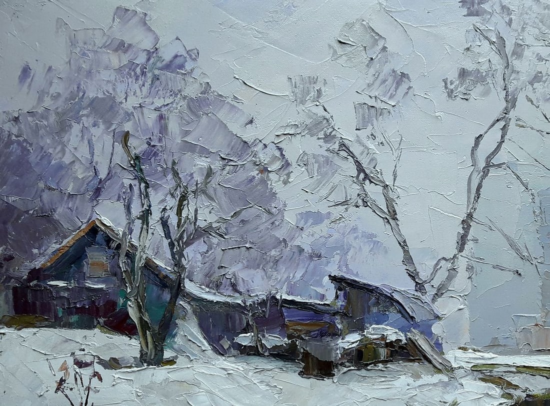 Oil painting Winter evening Serdyuk Boris Petrovich - 2