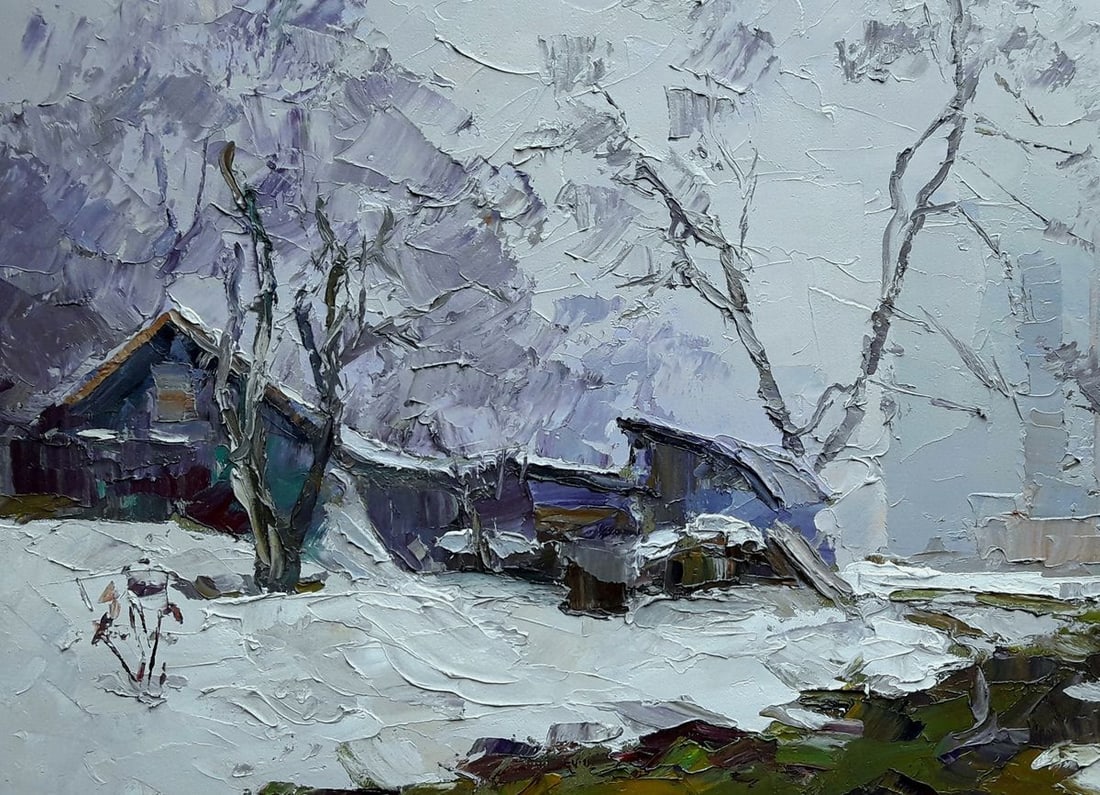 Oil painting Winter evening Serdyuk Boris Petrovich - 6