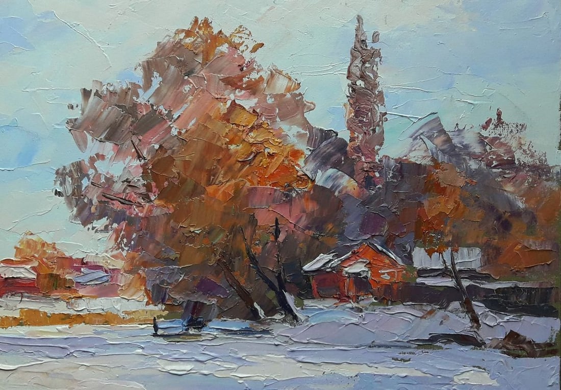 Oil painting It snowed Serdyuk Boris Petrovich original - 3