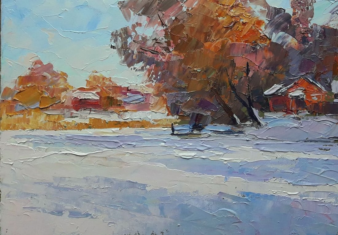 Oil painting It snowed Serdyuk Boris Petrovich original - 4
