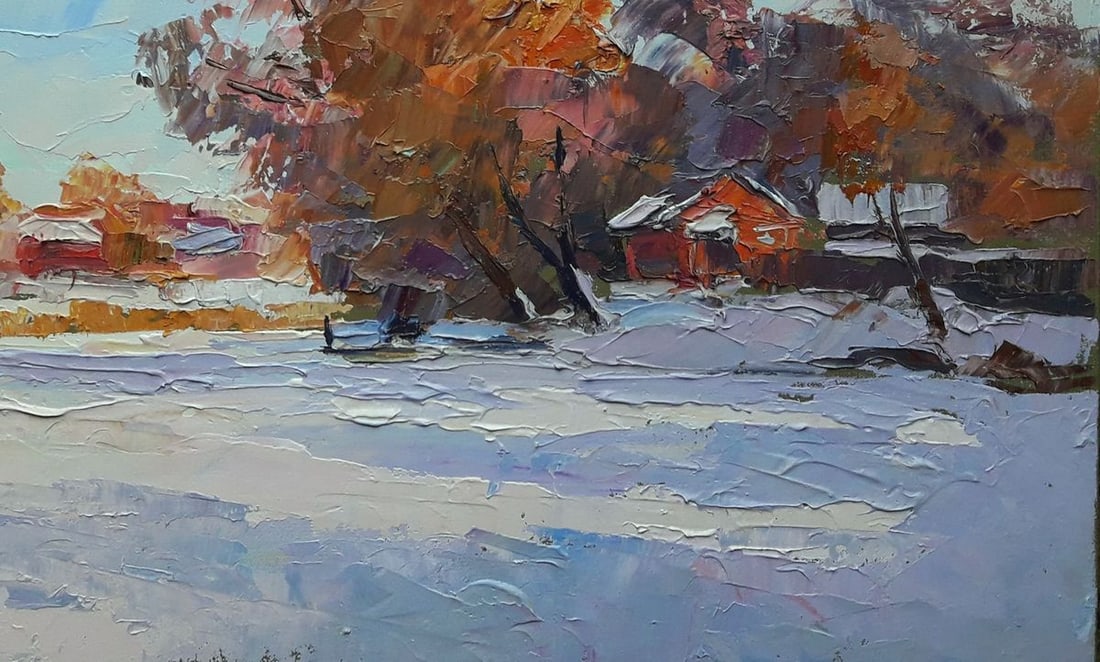 Oil painting It snowed Serdyuk Boris Petrovich original - 5