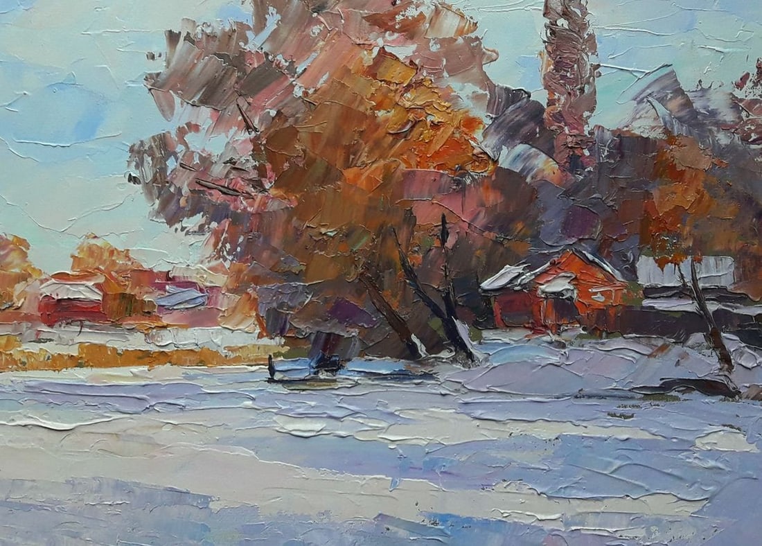 Oil painting It snowed Serdyuk Boris Petrovich original - 6