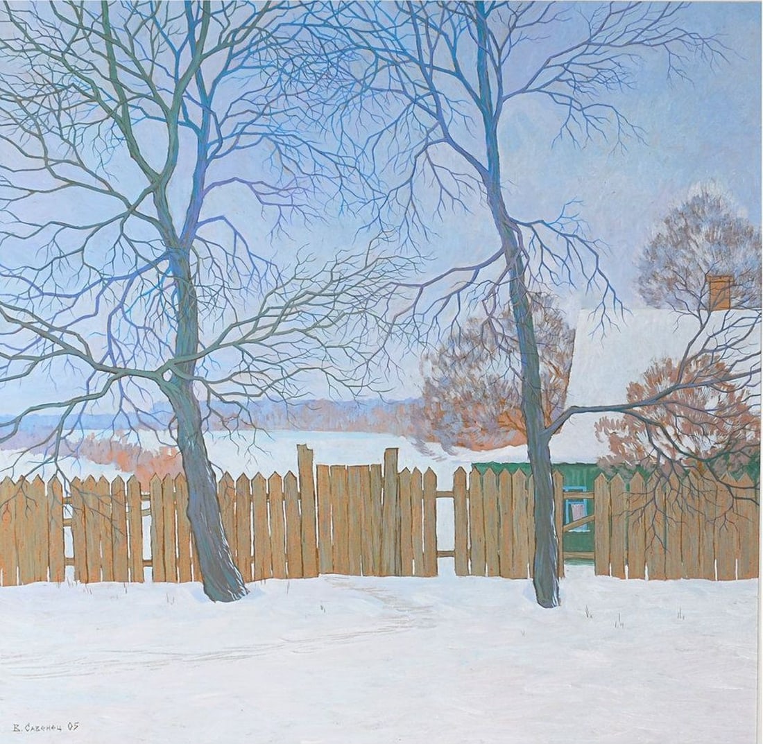 Oil painting Winter landscape Kalebets Valery: Title: Oil painting Winter landscape Kalebets Valery Description: NoSav 18 *** ABOUT THIS PAINTING *** * TITLE: "Winter landscape" * ARTISTS: Kalebets Valery * SIZE: 70x70 cm/'27.55x27.55 inches' *